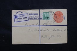 NOUVELLE ZÉLANDE - Entier Postal + Complément En Recommandé De Lower Hutt En 1953 Pour Wellington - L 58654 - Ganzsachen