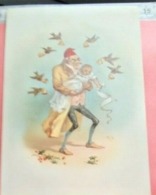 3 LITHO PUB Cards Circa1905 GROOTES Cocoa  8,2X12,8cm Charles Dickens Humorous Winter Scenes Old Man & Baby Scroogy - Other & Unclassified