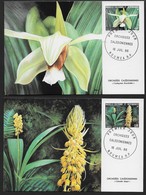 1986 Nouvelle-Calédonie N°  Maxi Carte  520 Et 521  Nf** MNH  Orchidées Calédoniennes.  Datée 16 Juillet1986 - Maximumkarten