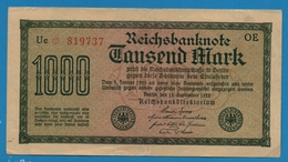 DEUTSCHES REICH 1000 Mark Code OE	15.09.1922	# Uc * 819737 P# 76b - 1000 Mark