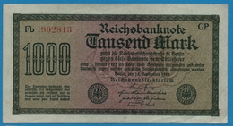 DEUTSCHES REICH 1000 Mark Code GP	15.09.1922	# Fb 902813  P# 76g - 1.000 Mark