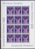 LUXEMBOURG      1984        N °  1047   Parlament Européen   Feuillet 12 Timbres        COTE   14 € 40 - Feuilles Complètes