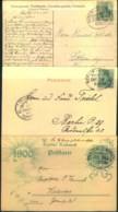 1902,1908, Drei Postkarten Mit Verschiedenen Berliner Bahnpoststempeln. - Máquinas Franqueo (EMA)