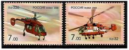 Russia 2008 . Helicopters Ka-32, Ka-226. 2v X 7.00.   Michel # 1505-06 - Ungebraucht