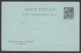 1892. NLLE CALACONIE. CARTE POSTALE COLONIES POSTES REPUBLIQUE FRANCAISE Double.  10 ... () - JF322044 - Storia Postale