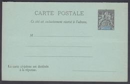 1900. NLLE CALACONIE ET DEPENDANCES. CARTE POSTALE. Double. 10 C. + 10 C. RESPONSE Bl... () - JF322045 - Storia Postale