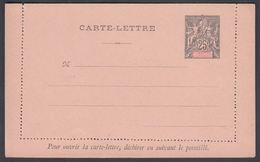 1900. NLLE CALACONIE ET DEPENDANCES. CARTE-LETTRE. 25 C. Black. () - JF322072 - Briefe U. Dokumente