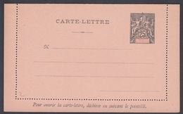 1900. NLLE CALACONIE ET DEPENDANCES. CARTE-LETTRE. 25 C. Black. () - JF322073 - Storia Postale