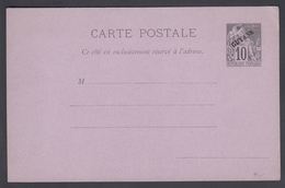 1892. GUYANE. CARTE POSTALE COLONIES POSTES REPUBLIQUE FRANCAISE.  10 C. Black.  () - JF322125 - Brieven En Documenten