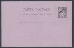 1892. GUYANE. CARTE POSTALE COLONIES POSTES REPUBLIQUE FRANCAISE.  10 C. Black.  () - JF322128 - Lettres & Documents