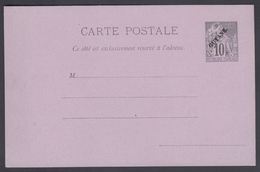 1892. GUYANE. CARTE POSTALE COLONIES POSTES REPUBLIQUE FRANCAISE.  10 C. Black.  () - JF322130 - Storia Postale