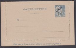 1892. GUYANE. CARTE-LETTRE COLONIES POSTES REPUBLIQUE FRANCAISE.  15 C.  Blue.  () - JF322163 - Lettres & Documents