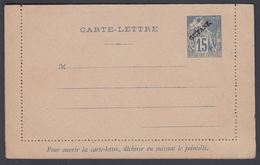 1892. GUYANE. CARTE-LETTRE COLONIES POSTES REPUBLIQUE FRANCAISE.  15 C.  Blue.  () - JF322164 - Briefe U. Dokumente