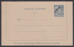 1892. GUYANE. CARTE-LETTRE COLONIES POSTES REPUBLIQUE FRANCAISE.  15 C.  Blue.  () - JF322168 - Covers & Documents