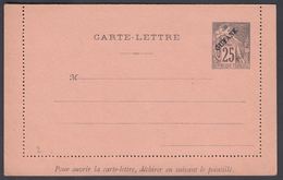 1892. GUYANE. CARTE-LETTRE COLONIES POSTES REPUBLIQUE FRANCAISE.  25 C.  Black.  () - JF322173 - Brieven En Documenten