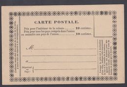 1883. GUADELOUPE. CARTE POSTALE  Prix Pour L'interieur De La Colonie …….10 Centimes. ... () - JF321708 - Lettres & Documents