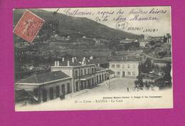 CARTE POSTALE DE BASTIA Avec SEMEUSE Obl PIROSCAFO FRANCESE - Posta Marittima