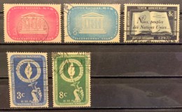 UNITED NATIONS - (0) - 1955 - # 33/34, 37/40 - Gebraucht