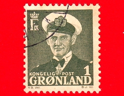 GROENLANDIA - Usato -  1950 - Re Federico IX - King Frederik - 1 - Used Stamps