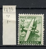 Cameroun - Kamerun - Cameroon Poste Aérienne 1943-44 Y&T N°PA23 - Michel N°F249 *** - 50c Avion Survolant Une Carte - Airmail