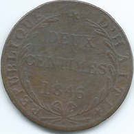 Haiti - 2 Centimes - 1846 - KM27.1 - Haití