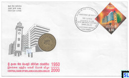 Sri Lanka Stamps 2000, Central Bank, Odd, FDC - Sri Lanka (Ceylon) (1948-...)