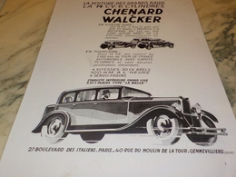 ANCIENNE PUBLICITE GRANDS RAIDS CHENARD & WALCKER  1931 - Camions