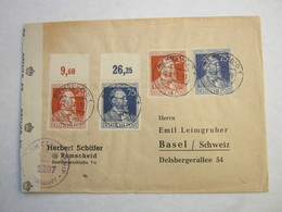 1947 , Brief Mit Zensur Nach Basel Aus Remscheid - Brieven En Documenten