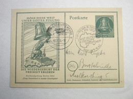 1953 , Ganzsache Freiheit Mit Sonderstempel - Cartes Postales - Oblitérées