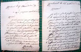 44 MACHECOUL 1795  PENSION DE CHEVAL DEMANDE DE REMBOURSEMENT DES FRAIS DE GARDE  2 CURIEUX  MANUSCRITS - Manuscrits