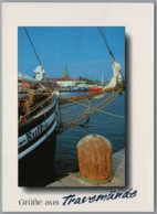 Lübeck Travemünde - Hafen Mit Schiff Ruth   Großbildkarte - Luebeck-Travemuende