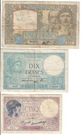 FRANCIA France 5 FRANCS 1933 + 10-20 Francs 1940  LOTTO 2859 - 10 F 1963-1973 ''Voltaire''