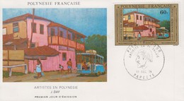 Enveloppe  FDC  1er Jour  POLYNESIE   Artistes  En  Polynésie   1975 - FDC