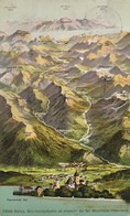 Spiez Carte Geographique  Chemin De Fer Montreux Oberland Les Avants  Rossinères Oex Rougemont Saanen Enge Oey - Spiez