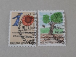 N° 178 Et 179       10 Ans Du Siège De L' ONU à Vienne - Used Stamps