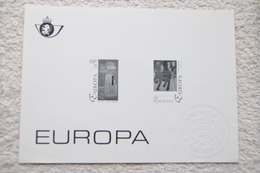 Feuillet Noir Et Blanc "Europa, Arts Contemporain" (COB/OBP 2501/2502) 1993. - Zwart-witblaadjes [ZN & GC]