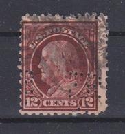 ETATS-UNIS / USA, N° 189, Perforé FRS (?), Benjamin Franklin - Perfins