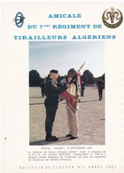 Militaria : Amicale Du : 7é REGIMENT DE TIRAILLEURS ALGERIENS - Bulletin De Liaison N° 1 : EPINAL - GOLBEY - 1986 - - Documents