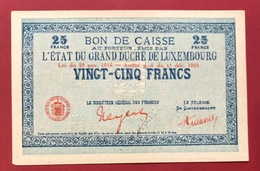 Luxembourg 25 Francs 1914-1918 TTB - Luxemburg