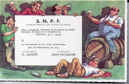 CPA Humoristique - Syndicat National Des Poivrots De Françe - Sindicatos