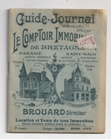 GUIDE JOURNAL - LE COMPTOIR IMMOBILIER DE BRETAGNE - PARAME SAINT MALO - MARS 1912 - 35 - Sonstige & Ohne Zuordnung