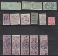 Lot De Ttimbres Fiscaux Anciens De Grande Bretagne Et Du Commonwealth - Fiscales