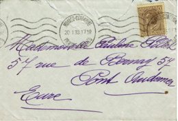 1933 - Lettre De Monaco Pour Pont Audemer - Obl KRAG "MONACO CONDAMINE" Sur Tp N° 87 - Marcophilie