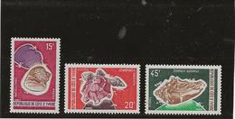 COTE D'IVOIRE - SERIE COQUILLAGES N° 337 A 339  NEUF INFIME CHARNIERE -ANNEE 1972 - COTE :10 € - Ivoorkust (1960-...)