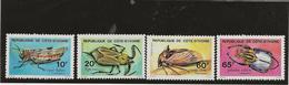 COTE D'IVOIRE - SERIE INSECTES N° 463 A 466  NEUF INFIME CHARNIERE -ANNEE 1978 - COTE :10 € - Côte D'Ivoire (1960-...)