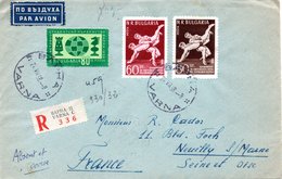 1958 - SERIE YT 930 à 932 - COTE DES TIMBRES 10.50 € - SPORT - CYCLISME - Storia Postale