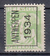 BELGIË - PREO - 1934 - Nr 275 A -  ANTWERPEN 1934 - (*) - Typos 1932-36 (Cérès Et Mercure)