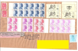 PARIS 80 Colis Recommandé Liberté Journée Timbre 1986 Roulette Béquet Yv 1895 2180 2184 2240 2242 2244 2411 - Storia Postale