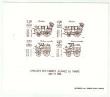 France // Documents De La Poste // Epreuves Des Timbres  Journée Du Timbre 1988-1989 - Documents Of Postal Services