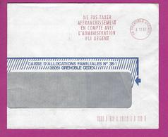 LETTRE 38 GRENOBLE CHEQUES 1987 - Mechanical Postmarks (Advertisement)